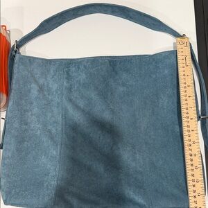 New! Elegant Blue Suede Women's Bag